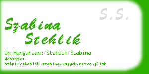 szabina stehlik business card